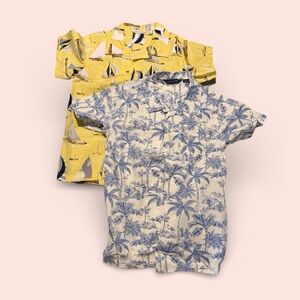 Janie and Jack Yellow and Blue Kids Button Down Shirts